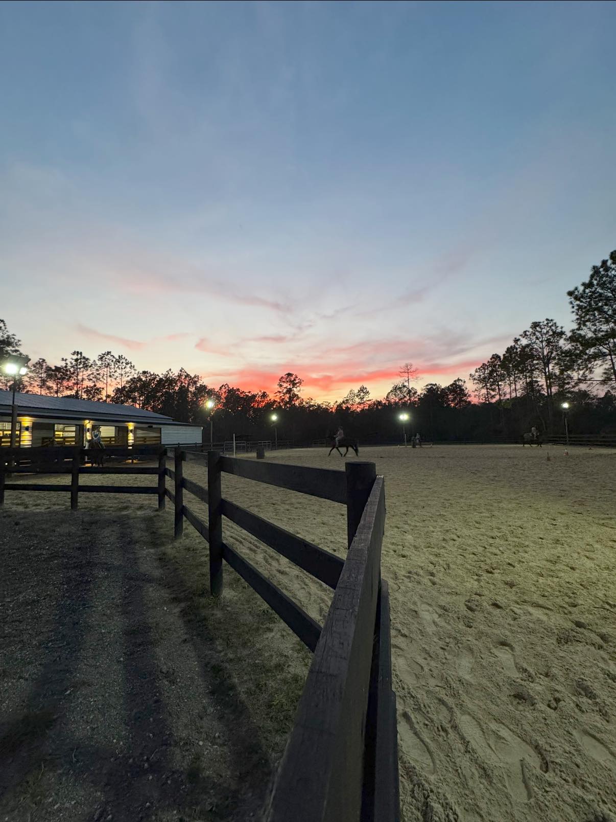Lighted Arena at Rodeo Stables