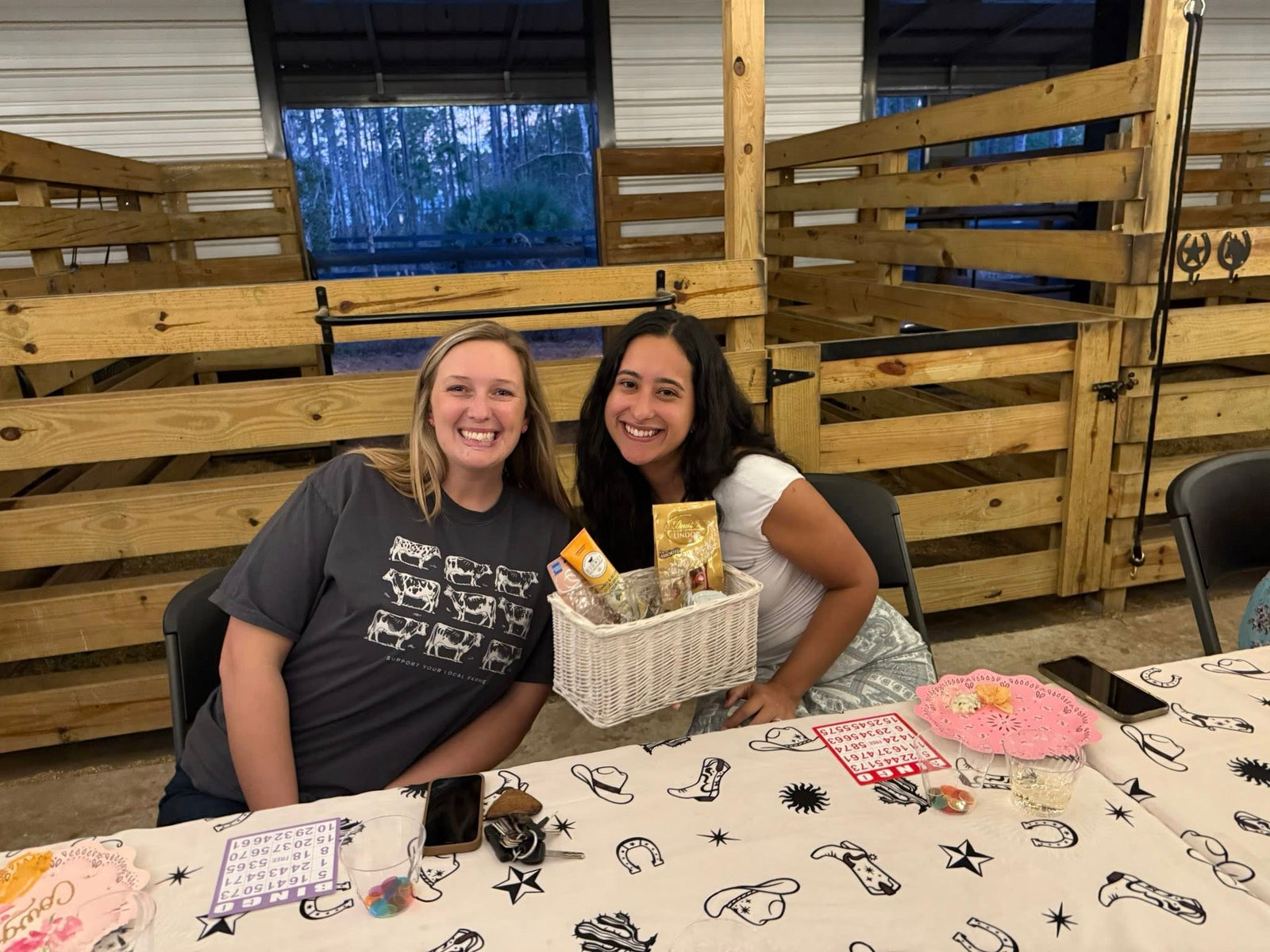 Guests enjoying a social gathering for Bingo Night inside Rodeo Stables in Ormond Beach, Florida
